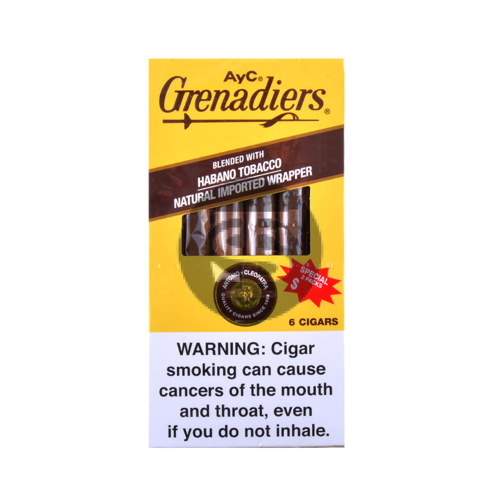 AyC Grenadiers Dark Cigars 2 Pack Special 10 Packs Of 6 2