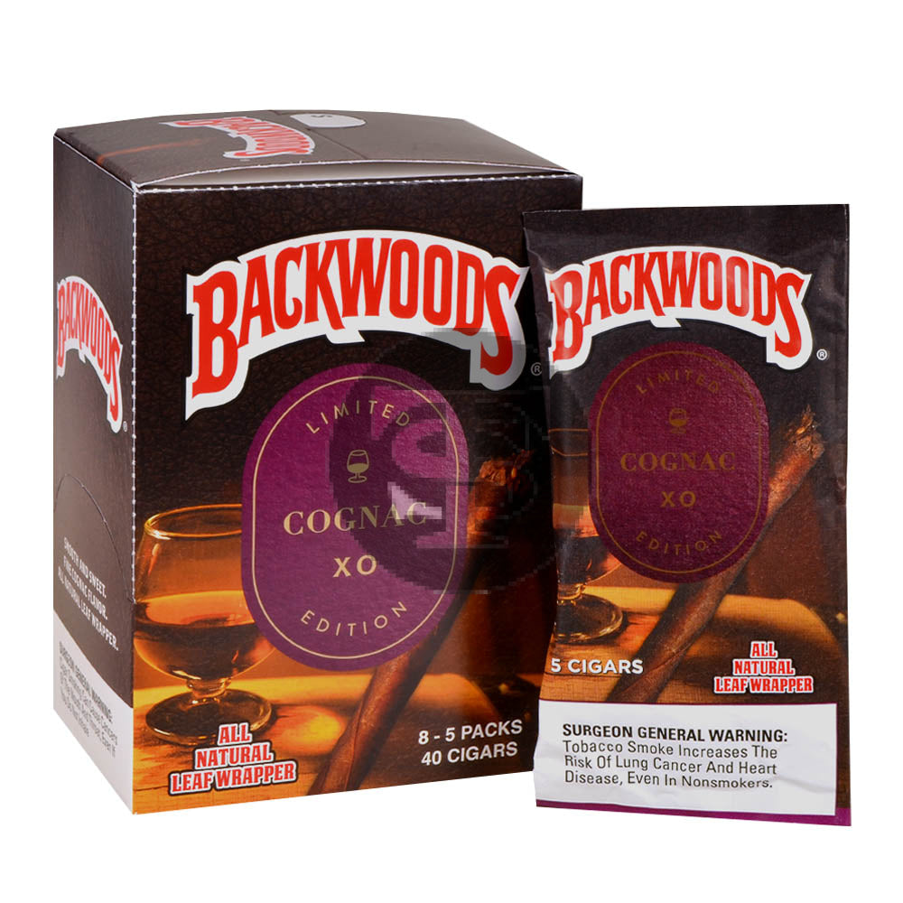 Backwoods Cognac XO Cigars | 8 Packs of 5 – Tobacco Stock