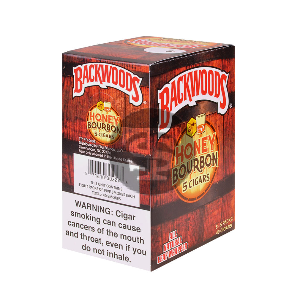 Honey Bourbon Backwoods Cigars | 8 Packs of 5 – Tobacco Stock