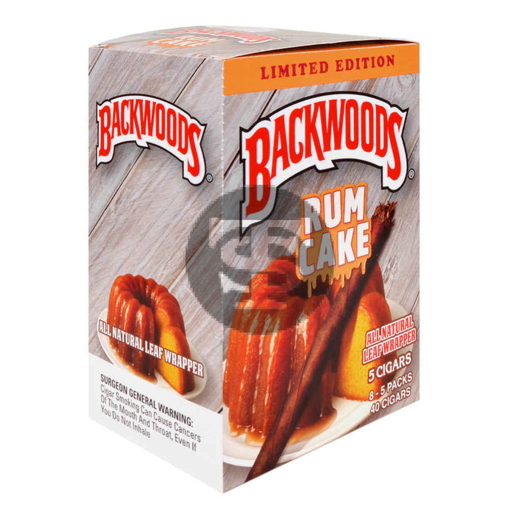 Backwoods Rum Cake Cigars 8 Packs of 5