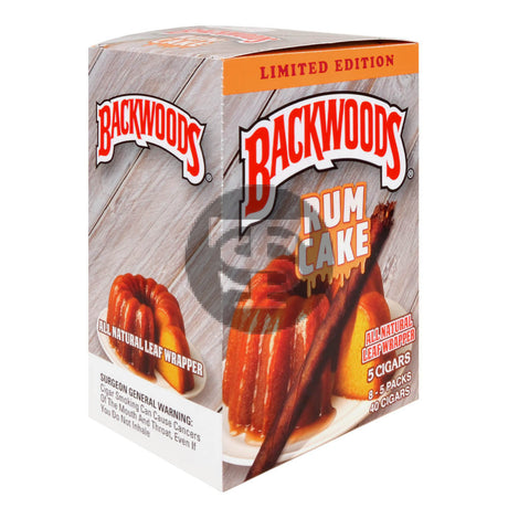 Backwoods Rum Cake Cigars 8 Packs of 5