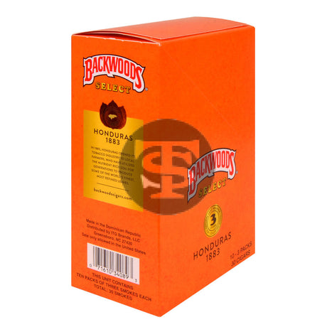 Backwoods Select Honduras 1883 cigars 10 packs of 3
