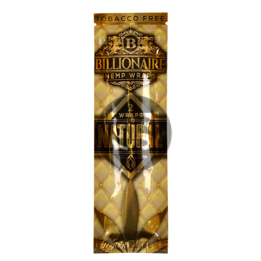 Billionaire Hemp Wraps 25 packs of 2 Natural