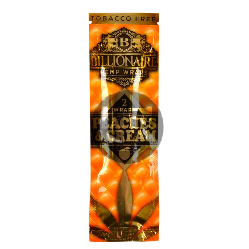 Billionaire Hemp Wraps 25 packs of 2 Peaches Cream