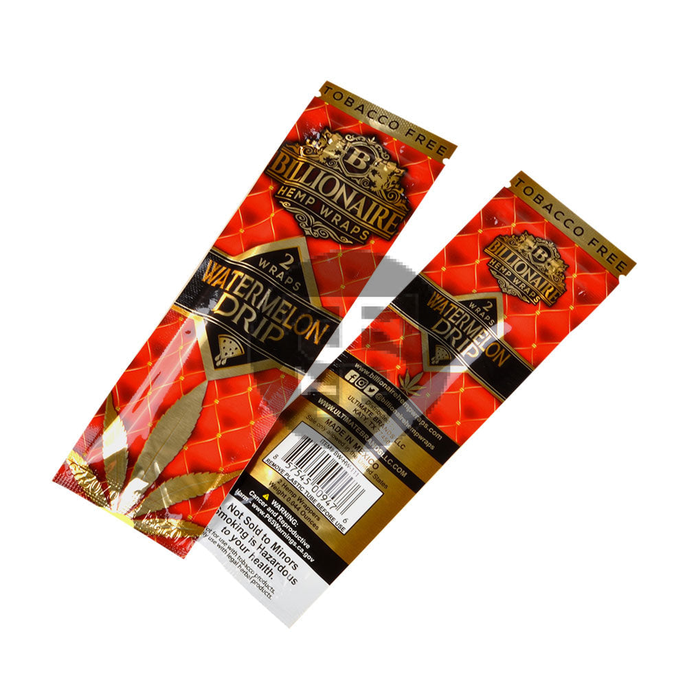 Billionaire Hemp Wraps 25 packs of 2 Watermelon Drip