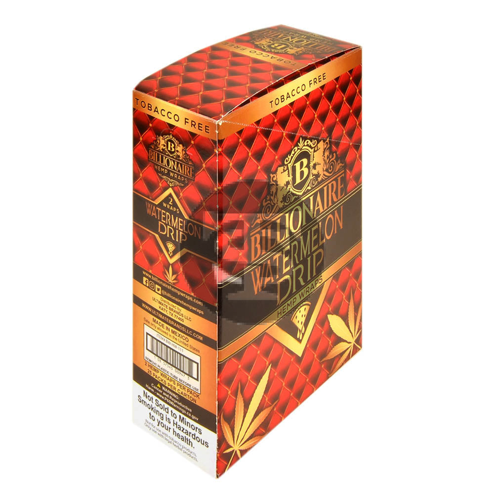 Billionaire Hemp Wraps 25 packs of 2 Watermelon Drip