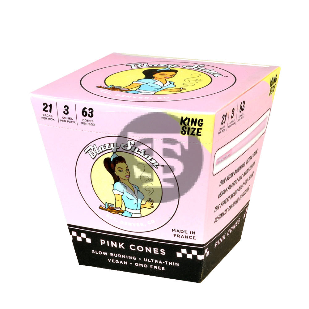Blazy Susan Pink Cones King Size 21 Packs of 3