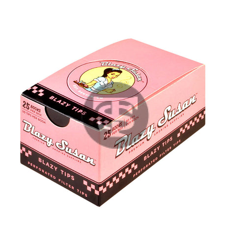 Blazy Susan Pink Perforated Filter Tips Pack of 25