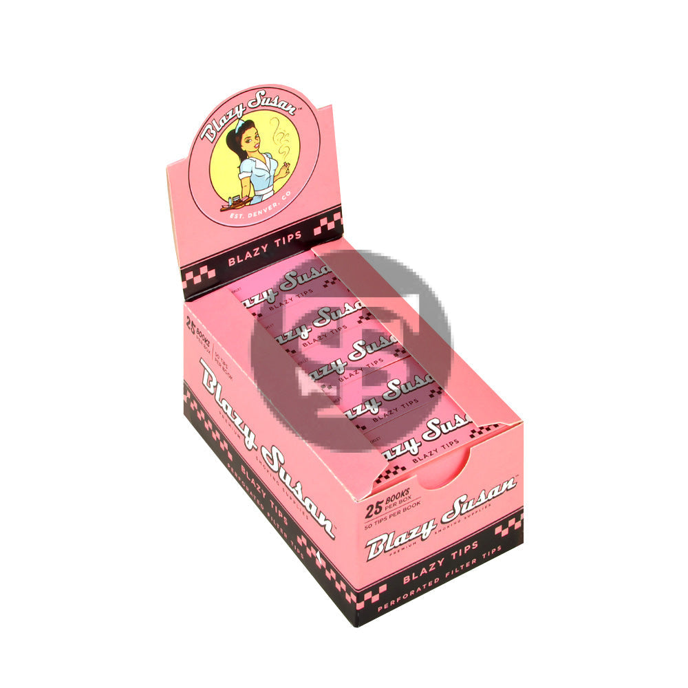 Blazy Susan Pink Perforated Filter Tips Pack of 25