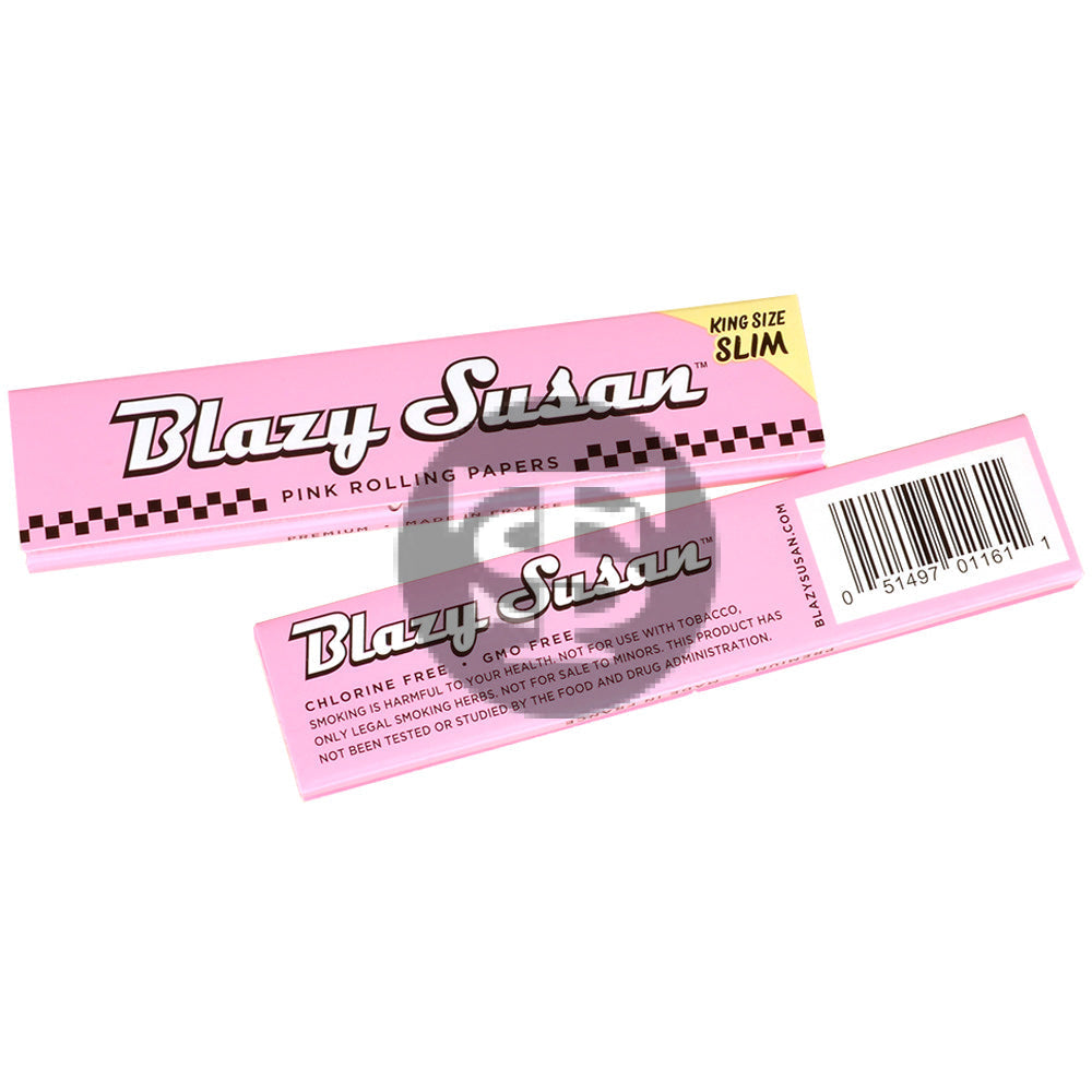 Blazy Susan Pink Rolling Papers King Size Slim Pack of 50