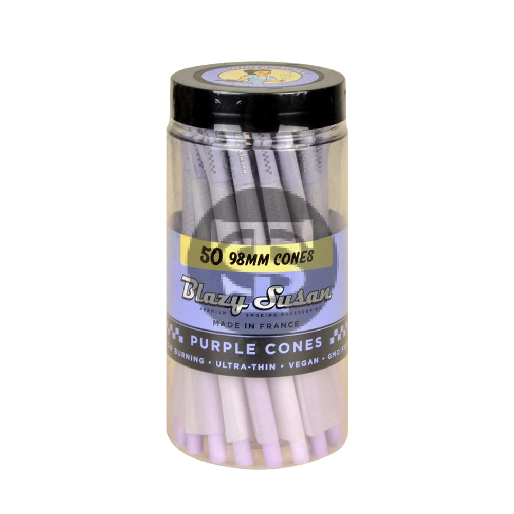 Blazy Susan Purple Cones | 98mm | Jar of 50 | TobaccoStock.com