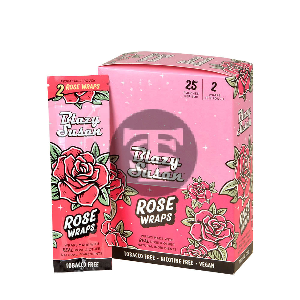 Blazy Susan Wraps | Rose | 25 Packs of 2 | TobaccoStock.com