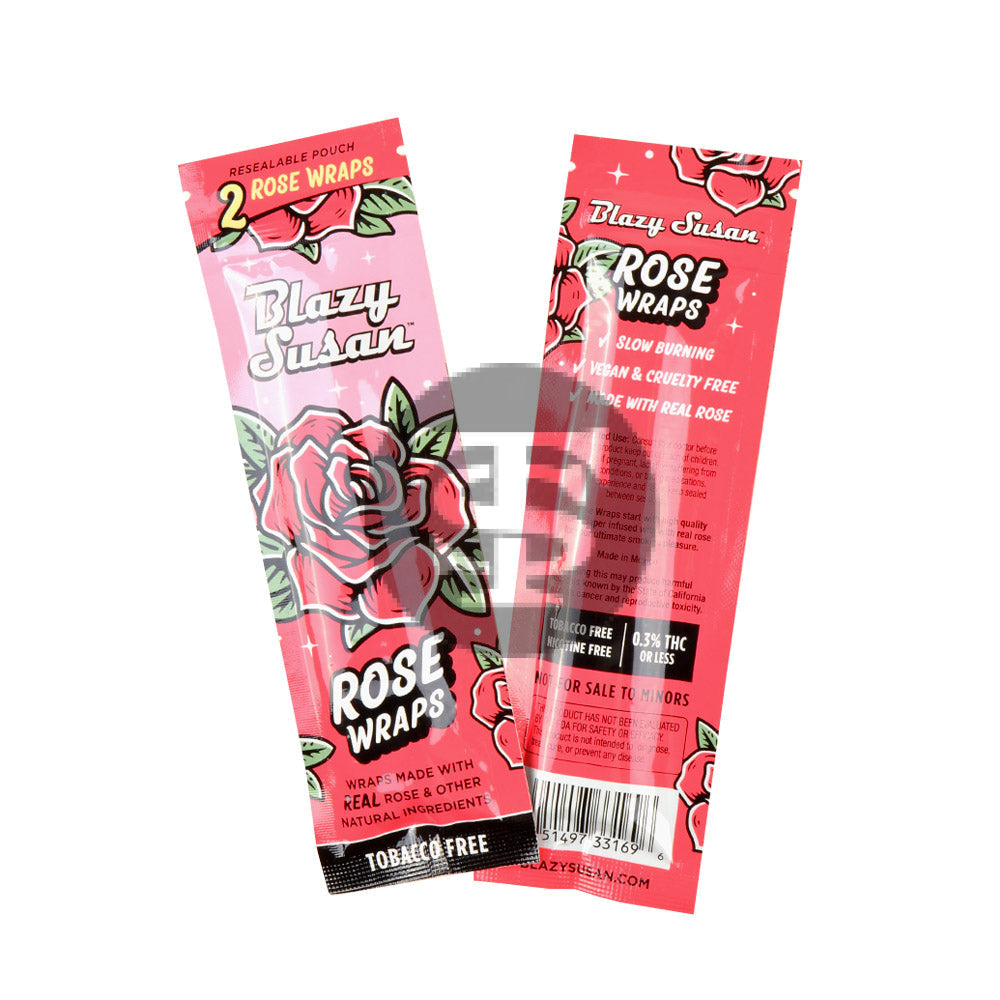 Blazy Susan Wraps | Rose | 25 Packs of 2 | TobaccoStock.com