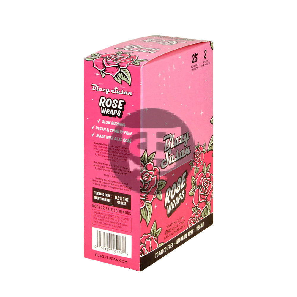 Blazy Susan Wraps | Rose | 25 Packs of 2 | TobaccoStock.com