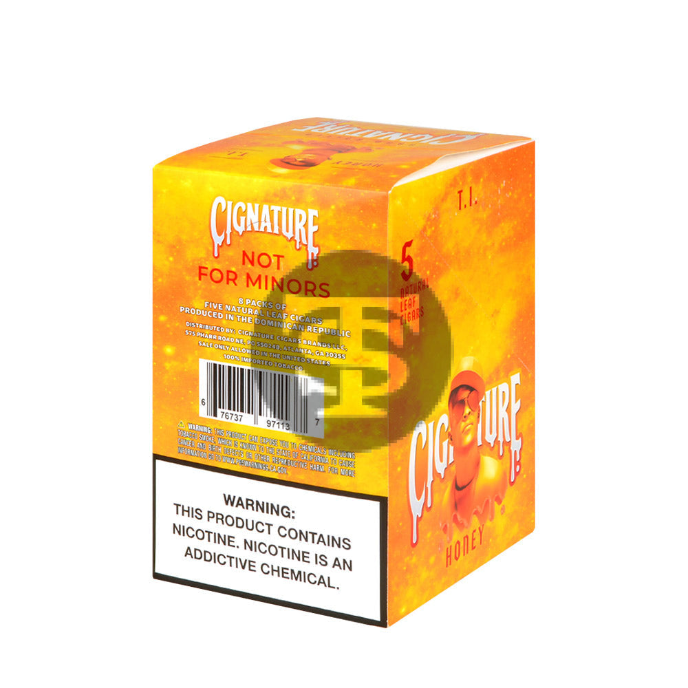 Cignature Natural Leaf Cigars 8 packs of 5 Honey