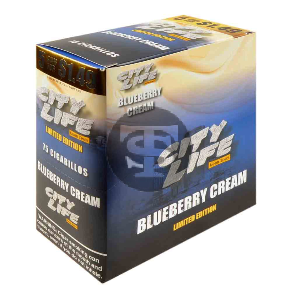 City Life Cigarillos 5 for $1.49 Blueberry Cream 15 Packs of 5