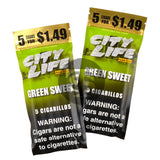 City Life Cigarillos 5 for $1.49 Green Sweet 15 Packs of 5