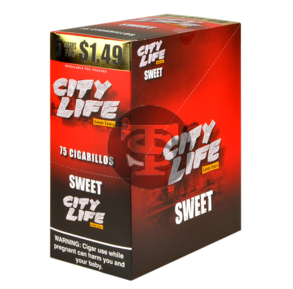 City Life Cigarillos 5 for $1.49 Sweet 15 Packs of 5