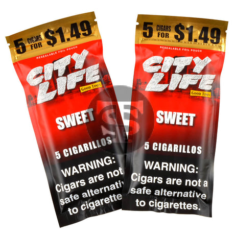 City Life Cigarillos 5 for $1.49 Sweet 15 Packs of 5