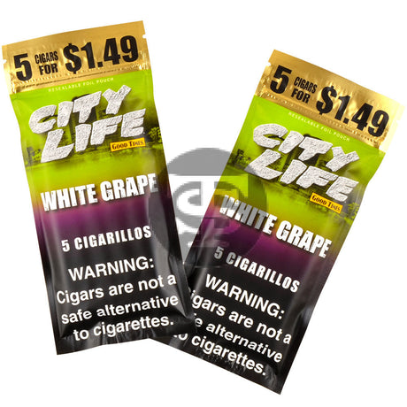 City Life Cigarillos 5 for $1.49 White Grape 15 Packs of 5