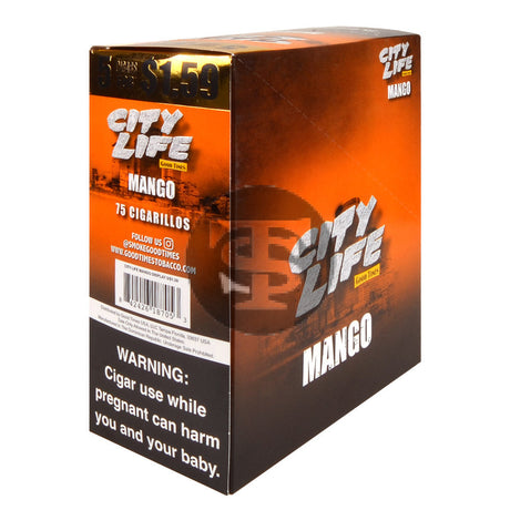 City Life Cigarillos 5 for $1.59 Mango 15 Packs of 5