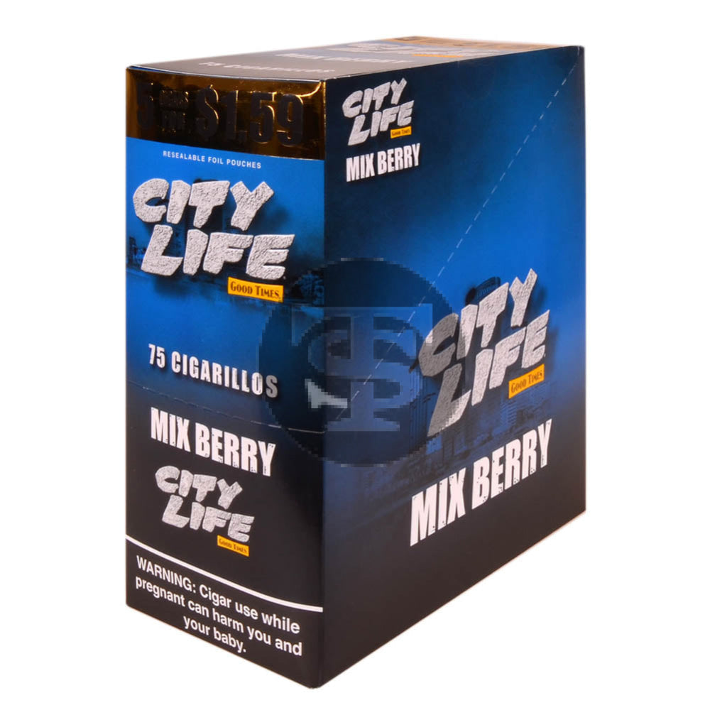 City Life Cigarillos 5 for $1.59 Mixed Berry 15 Packs of 5