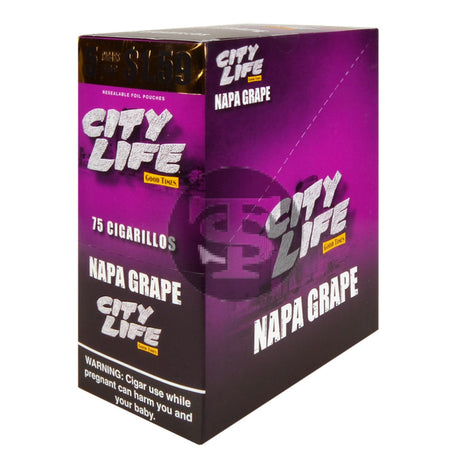 City Life Cigarillos 5 for $1.59 Napa Grape 15 Packs of 5