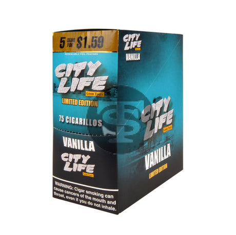 City Life Cigarillos 5 for $1.59 Vanilla 15 Packs of 5