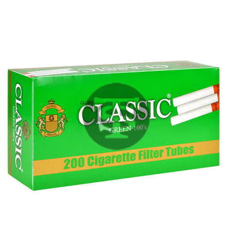 Classic Filter Tubes 100mm Menthol (Green) 5 Cartons of 200 2