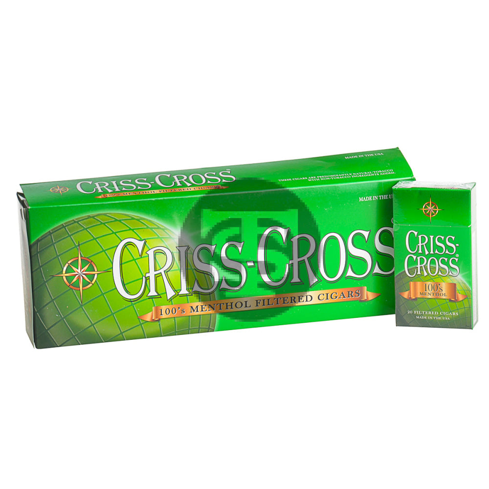 Criss Cross Menthol Filtered Cigars 10 Packs of 20 1