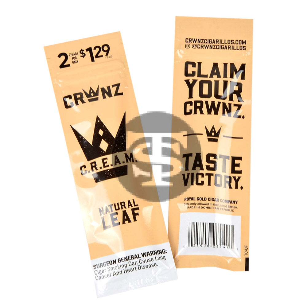 Crwnz Natural Leaf Cream Cigarillos Pre-Priced $1.29