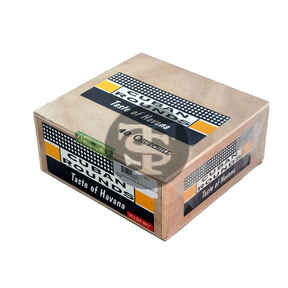 Cuban Rounds Churchill Maduro Cigars Box of 40 1