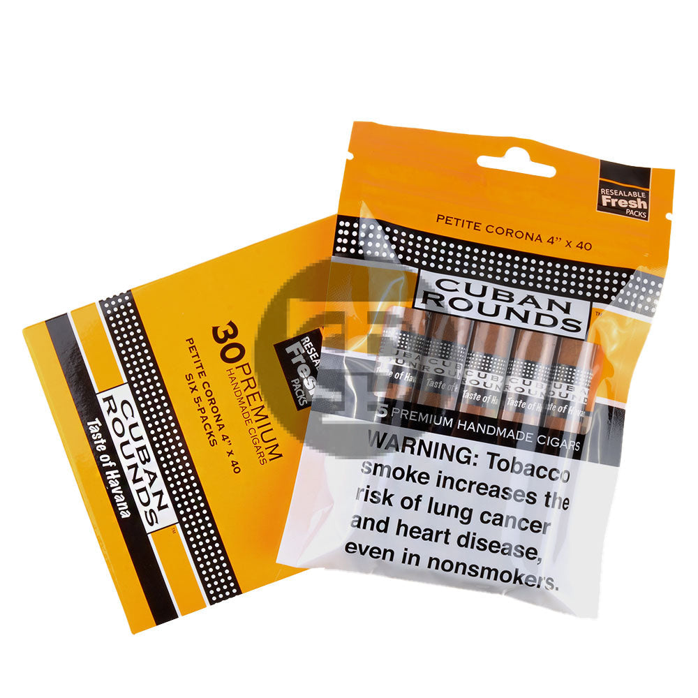 Cuban Rounds Sealed Fresh Petite Corona Cigars 6 Packs of 5 2
