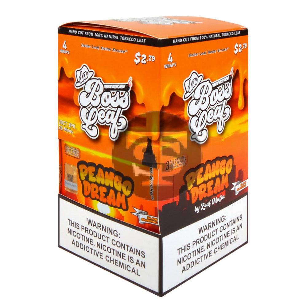 tobacco leaf price Da Boss $2.79 pre-price Peango Dream Leaf Wraps 20 packs of 4 – Tobacco  Stock
