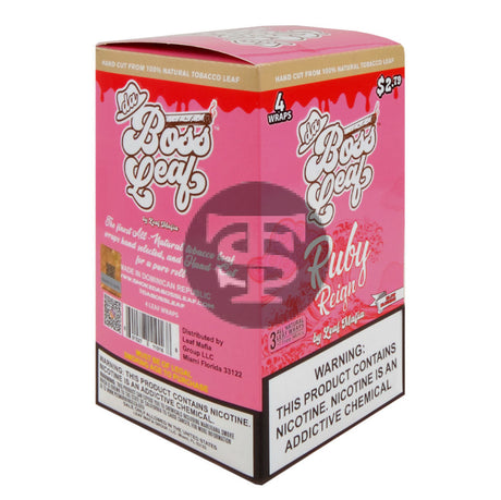 Da Boss $2.79 pre-price Ruby Reign Leaf Wraps 20 packs of 4