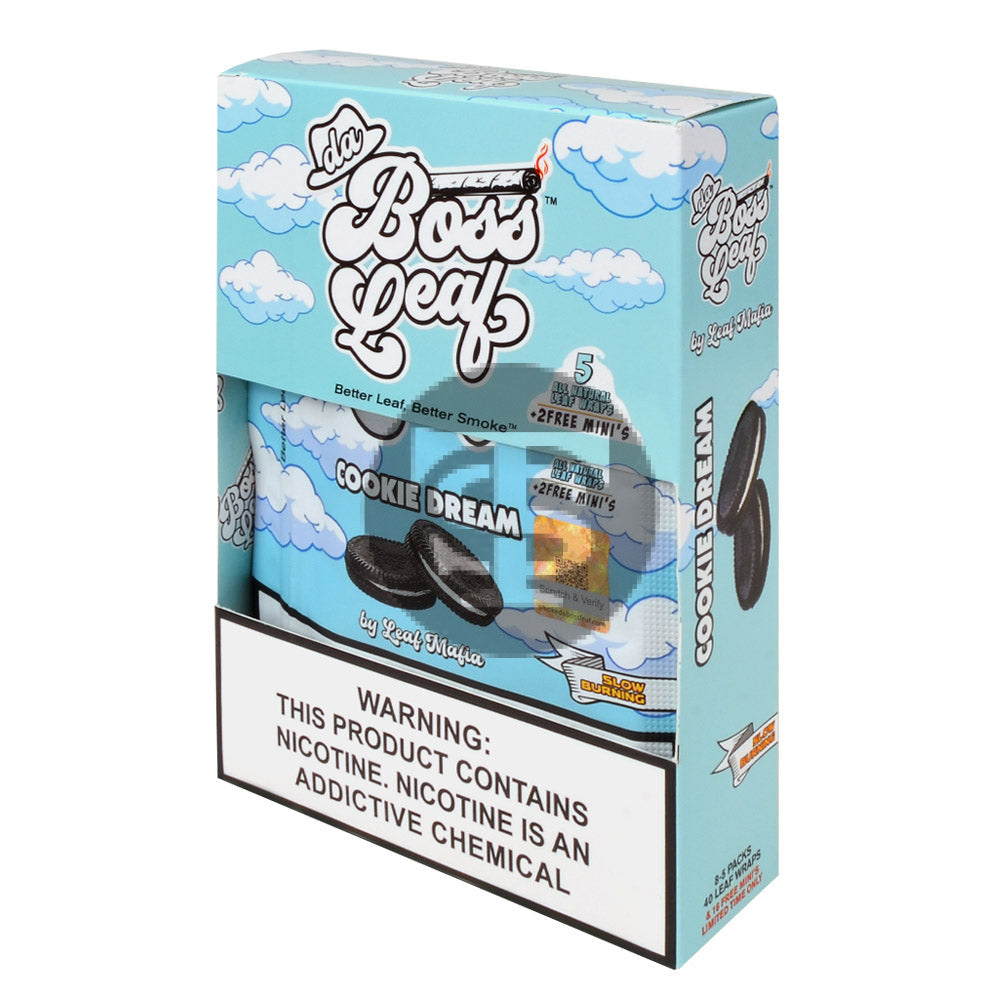 Da Boss Cookie Dream Leaf Wraps 8 packs of 5 – Tobacco Stock