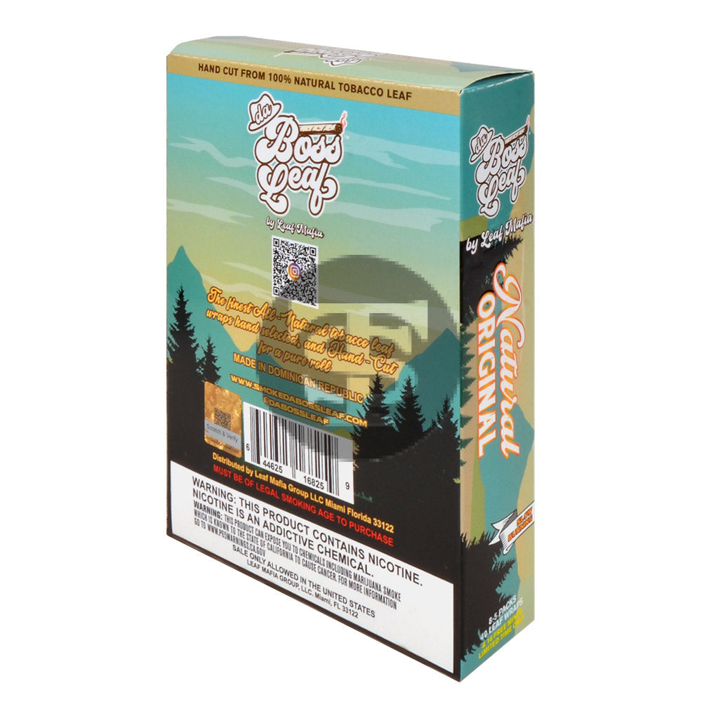 purchase tobacco leaves Da Boss Natural Leaf Wraps 8 packs of 5 – Tobacco Stock