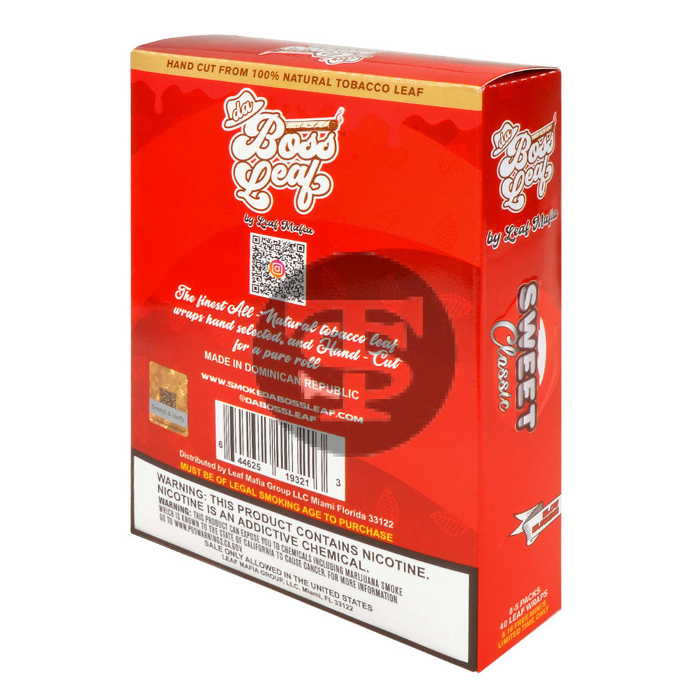 Da Boss Sweet Leaf Wraps 8 packs of 5