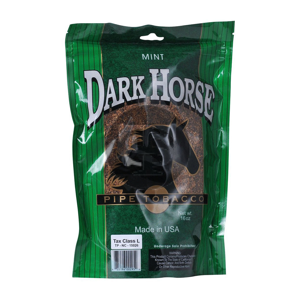 horse tobacco Dark Horse Pipe Tobacco Mint 16 oz. Bag – Tobacco Stock