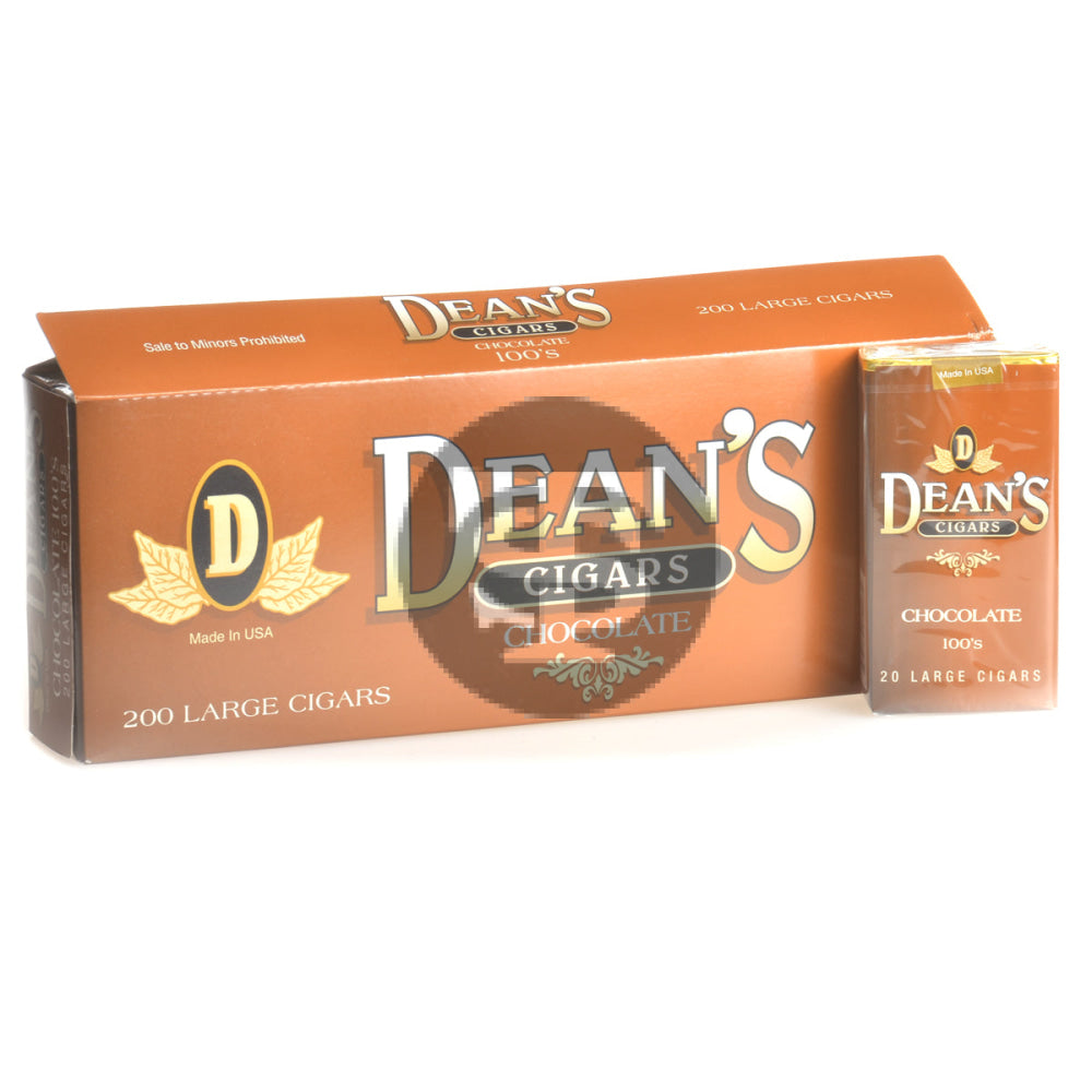 Deans Chocolate Filtered Cigars 10 Packs of 20 1