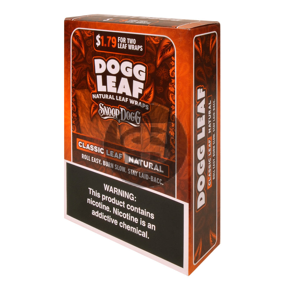Dogg Leaf All Natural Leaf Wraps $1.79, 15 packs of 2 – Tobacco Stock