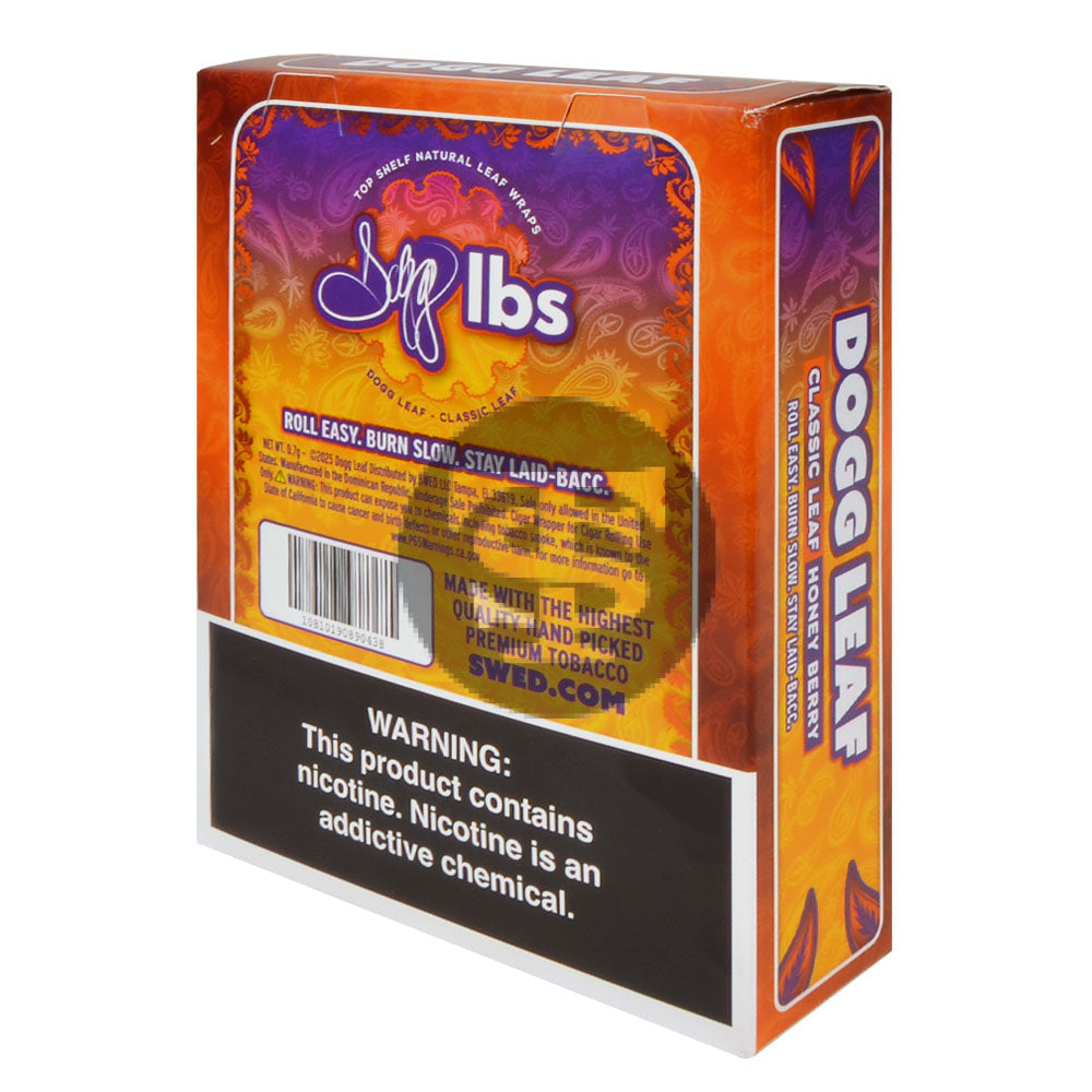 Dogg Leaf Honey Berry Natural Leaf Wraps $1.79 15 packs of 2