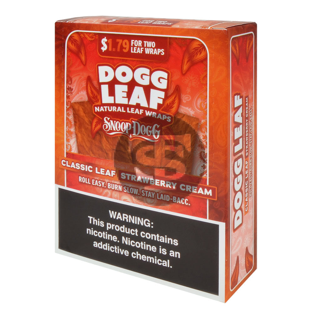 Dogg Leaf Strawberry Cream Natural Leaf Wraps $1.79 15 packs of 2