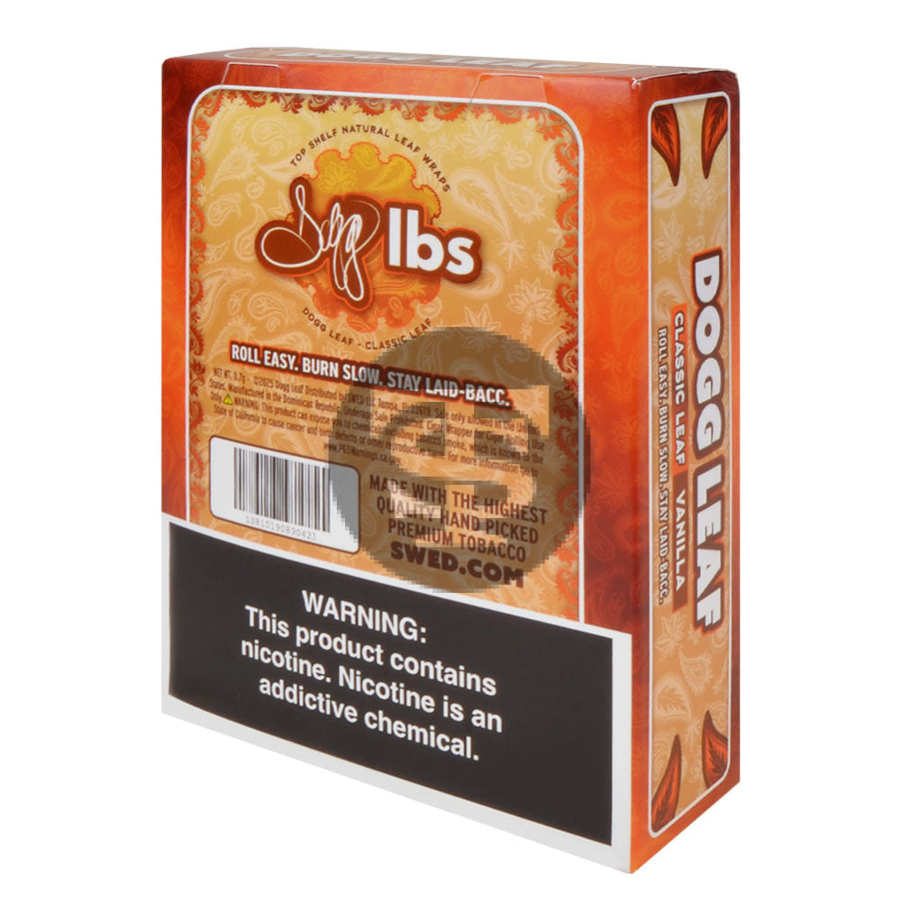 Dogg Leaf Vanilla Natural Leaf Wraps $1.79 15 packs of 2