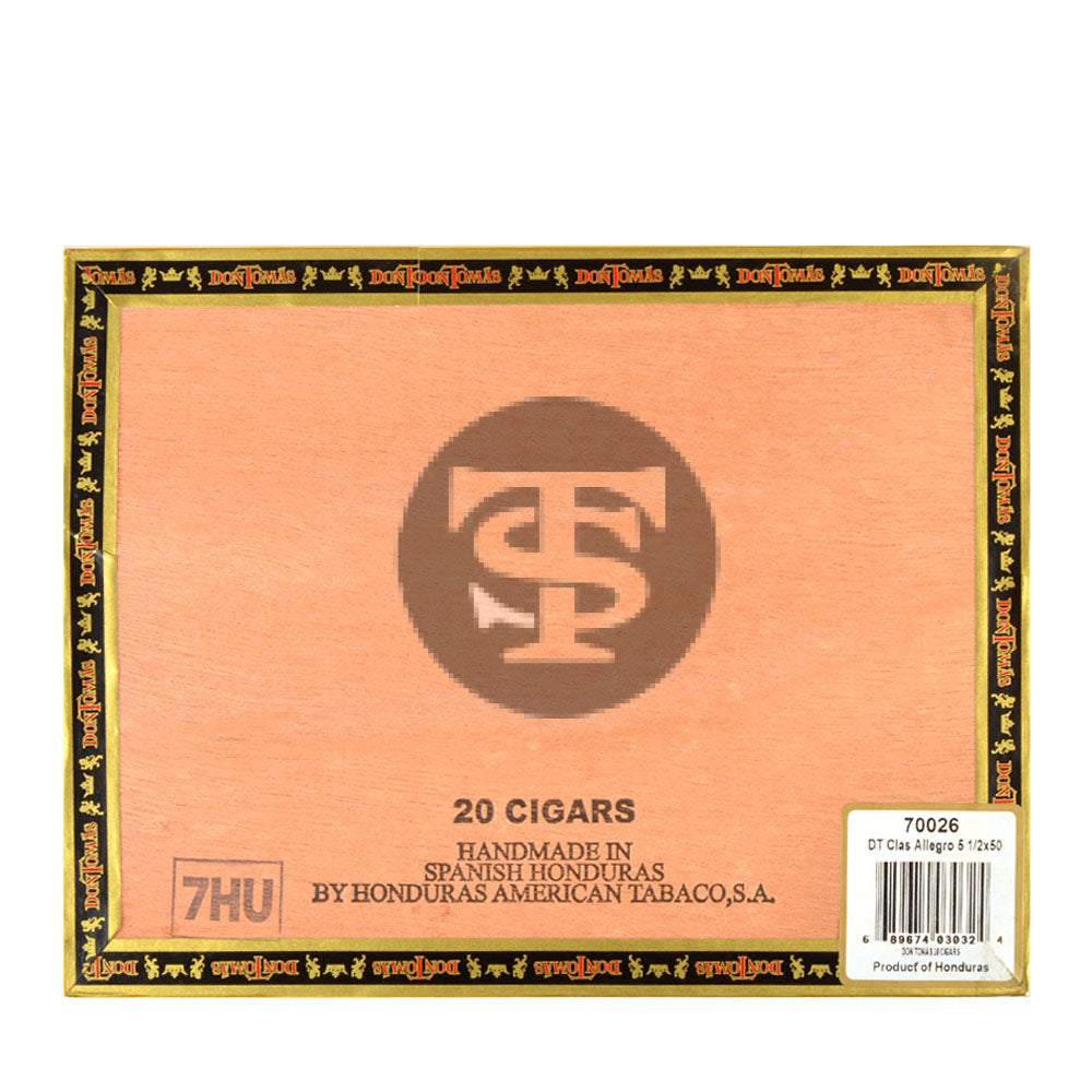 Don Tomas Clasico Allegro Tubo Cigars Box of 20
