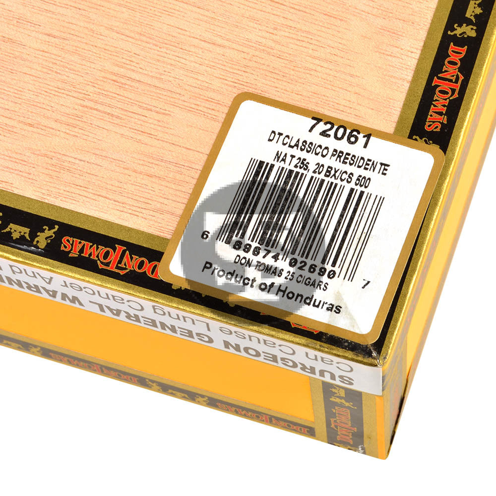 Don Tomas Clasico Presidente Cigars Box of 25