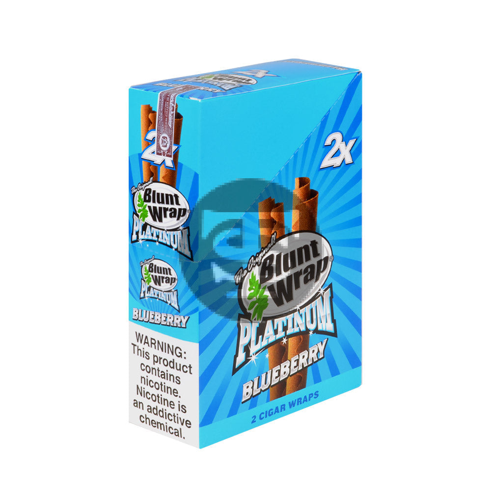 Double Platinum Blueberry Wraps 25 Pouches of 2 Tobacco Stock Double Platinum Blueberry Wraps 25 Pouches of 2 Tobacco Stock