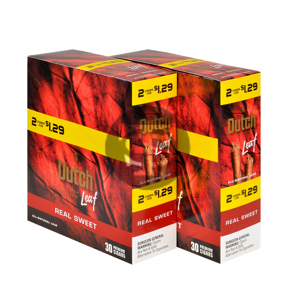 Dutch Leaf 2 For $1.29 Cigarillos 30 Packs of 2 Real Sweet