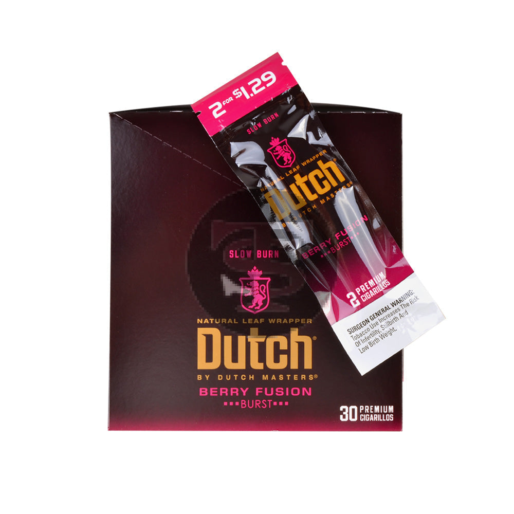 Dutch Masters Foil Fresh Berry Fusion $1.29 Cigarillos 30 Packs of 2