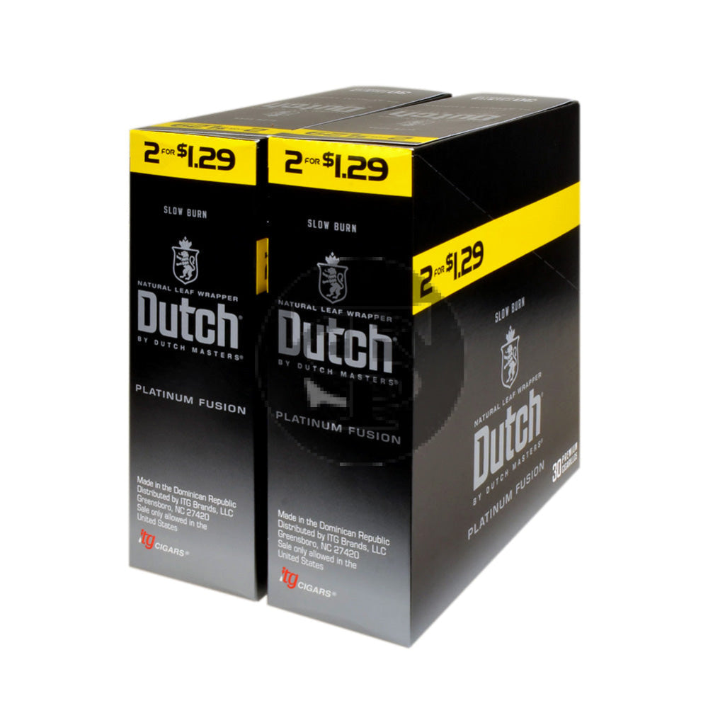 Dutch Masters Foil Fresh Blend Platinum $1.29 Cigarillos 30 Packs of 2